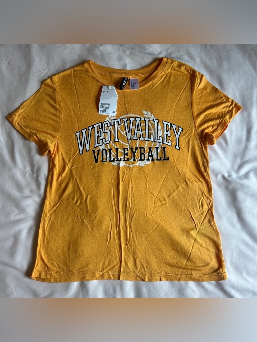 H&M West Valley Volleyball Graphic Tee – Yellow – Size Small